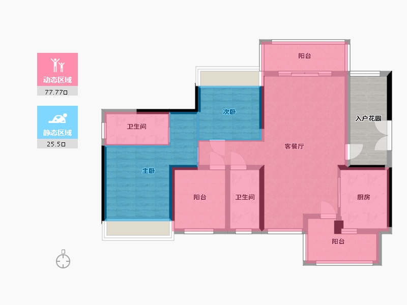 广东省-惠州市-大康福盈门-100.13-户型库-动静分区