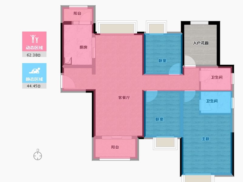 重庆-undefined-中海万锦熙岸-103.00-户型库-动静分区