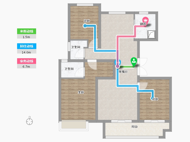 安徽省-蚌埠市-燕山书院-100.01-户型库-动静线