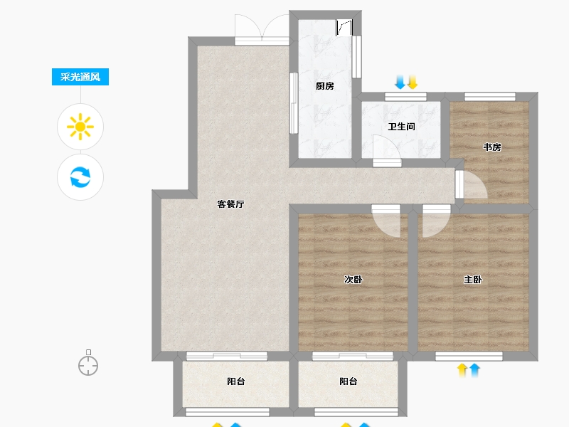 河北省-石家庄市-高远森林城-78.08-户型库-采光通风