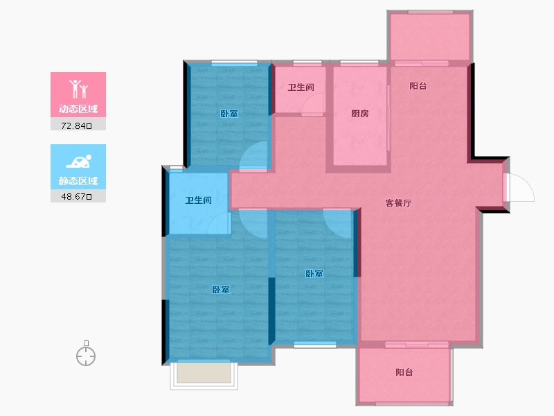 河南省-周口市-铂悦府-110.01-户型库-动静分区