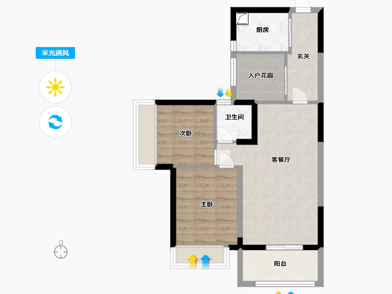 广东省-惠州市-爱琴海-60.50-户型库-采光通风