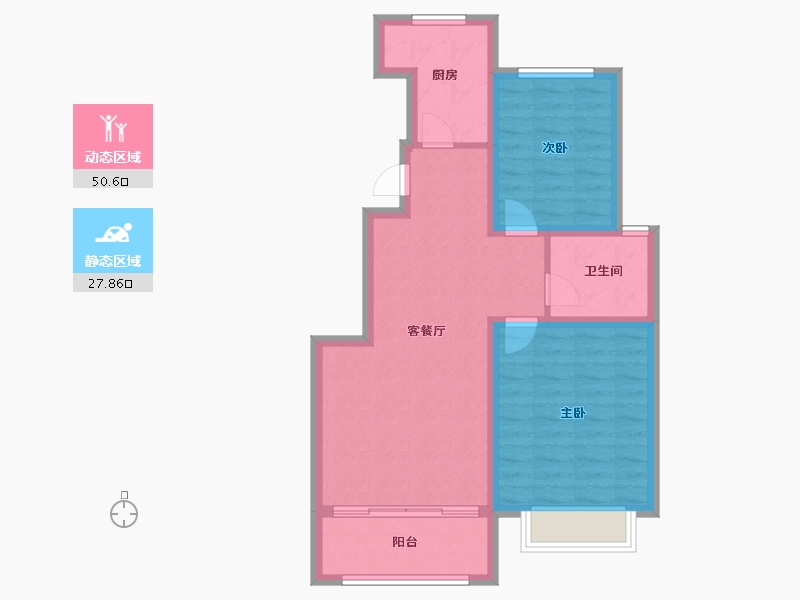 山东省-青岛市-鲁昊万豪风景-70.00-户型库-动静分区