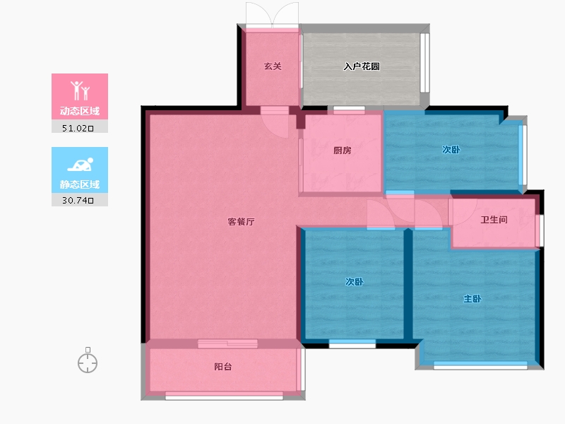 广东省-惠州市-爱琴海-79.70-户型库-动静分区