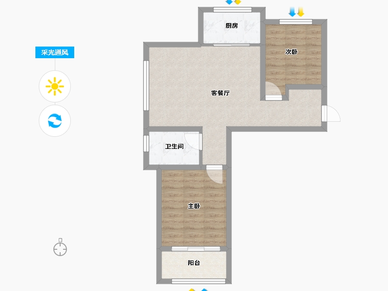 河北省-石家庄市-安联生态城-60.29-户型库-采光通风