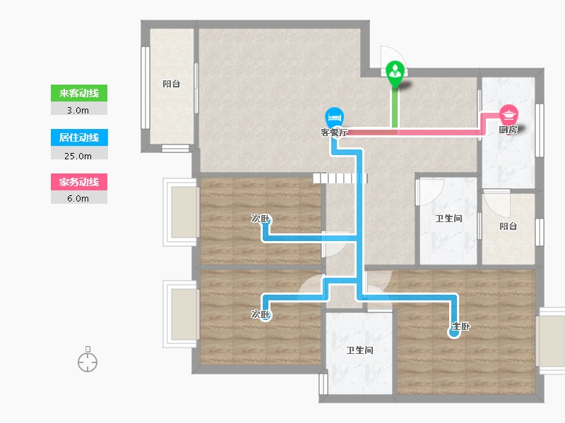 四川省-成都市-美洲花园B区温哥华水城-96.13-户型库-动静线