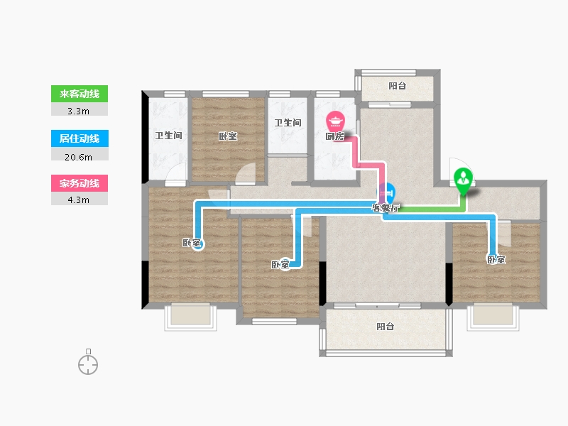 广东省-清远市-碧桂园-109.20-户型库-动静线