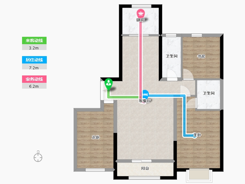 宁夏回族自治区-银川市-御景湖城-93.78-户型库-动静线