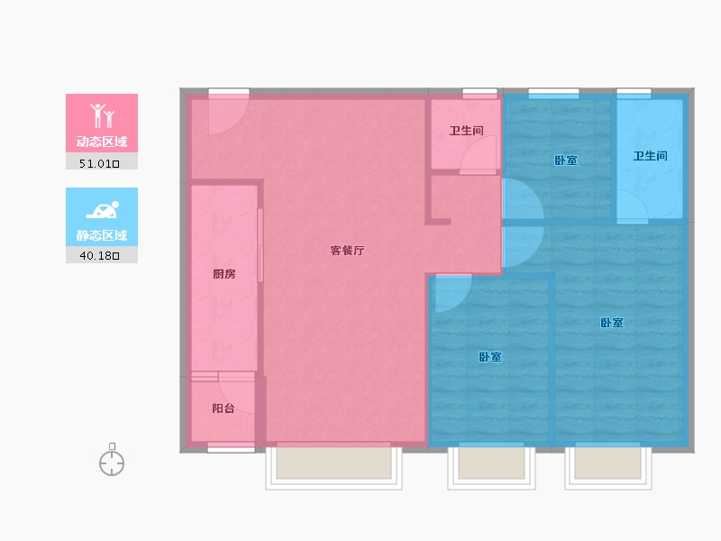 湖南省-株洲市-奥园神农养生城-83.21-户型库-动静分区