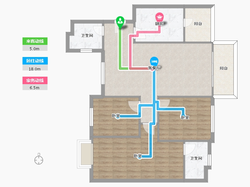 四川省-成都市-恒大御景半岛-93.15-户型库-动静线