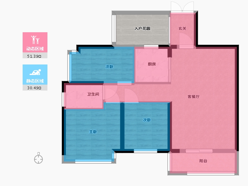 广东省-惠州市-爱琴海-79.70-户型库-动静分区