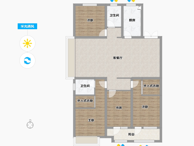 山东省-聊城市-大唐郡-119.78-户型库-采光通风