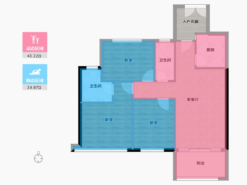 广西壮族自治区-柳州市-碧园大城小院-79.90-户型库-动静分区