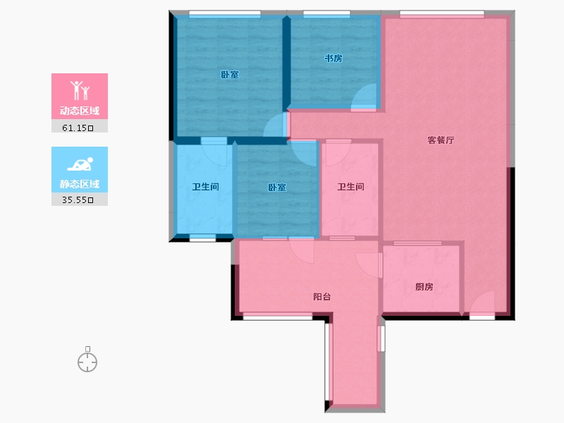 广西壮族自治区-南宁市-凯宇国际-86.94-户型库-动静分区