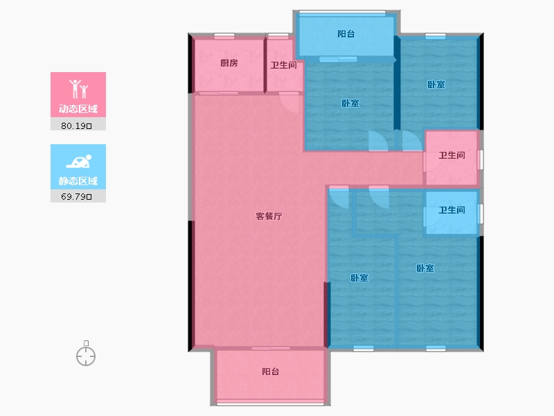 广东省-揭阳市-御江南-136.71-户型库-动静分区