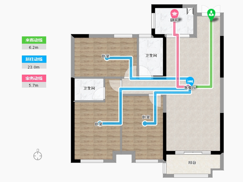 湖北省-黄石市-宏维·天地-100.00-户型库-动静线