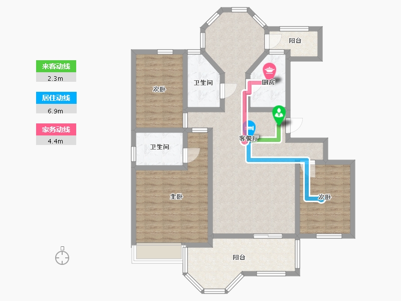 安徽省-马鞍山市-拉菲公馆-108.26-户型库-动静线