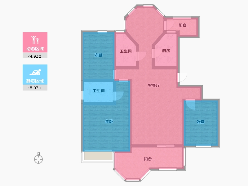 安徽省-马鞍山市-拉菲公馆-108.26-户型库-动静分区