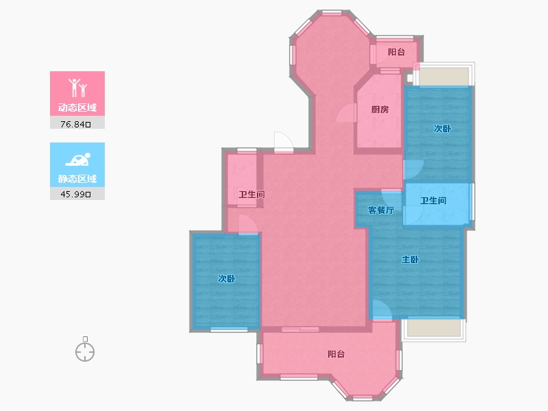 安徽省-马鞍山市-拉菲公馆-110.40-户型库-动静分区