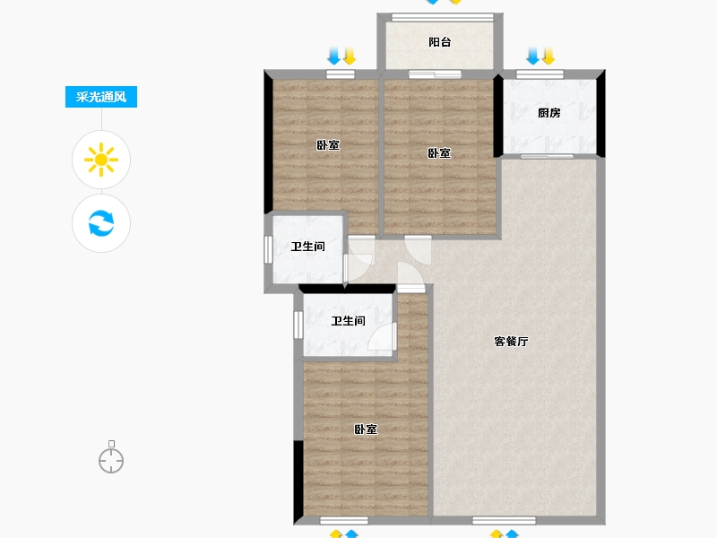 广东省-揭阳市-御江南-109.66-户型库-采光通风