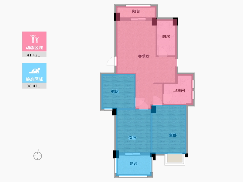 安徽省-马鞍山市-汇成上东-71.20-户型库-动静分区