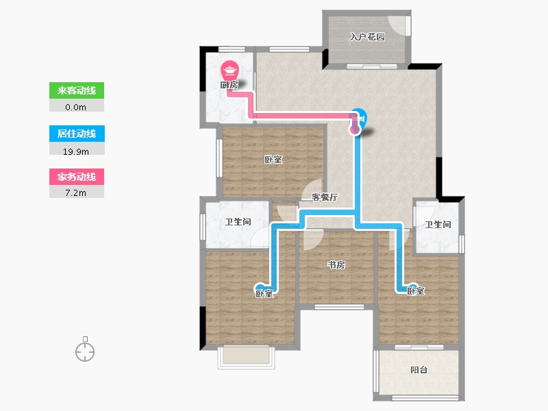 福建省-宁德市-御景华庭-132.12-户型库-动静线