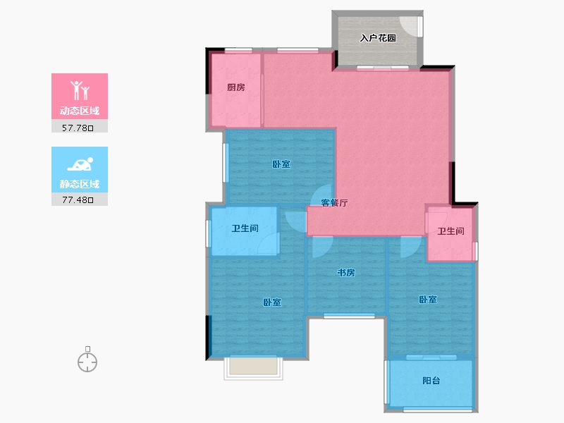 福建省-宁德市-御景华庭-132.12-户型库-动静分区