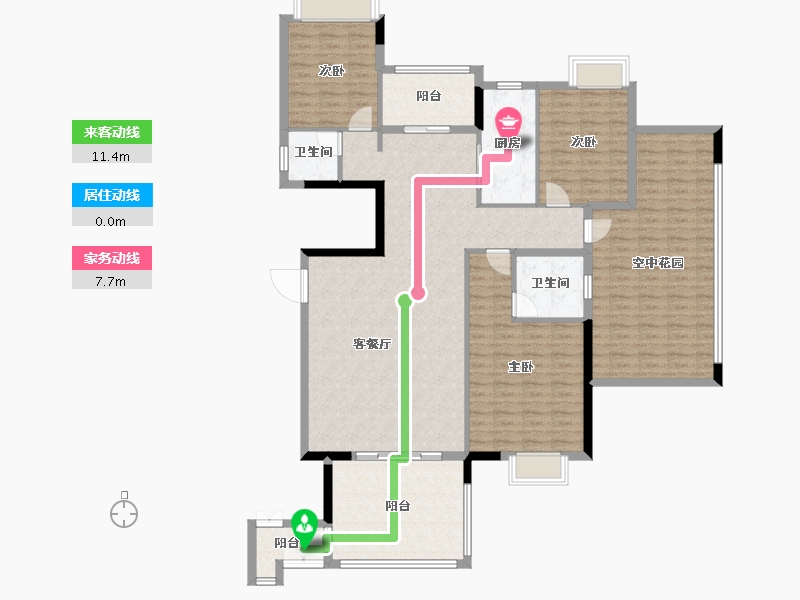 广东省-汕头市-中信华庭-160.56-户型库-动静线