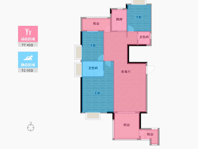 广东省-汕头市-中信华庭-118.44-户型库-动静分区