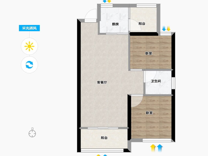 广西壮族自治区-南宁市-时代茗城|财富天下-59.00-户型库-采光通风