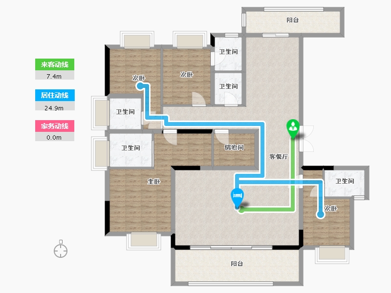 重庆-重庆市-绿城两江御园-168.00-户型库-动静线