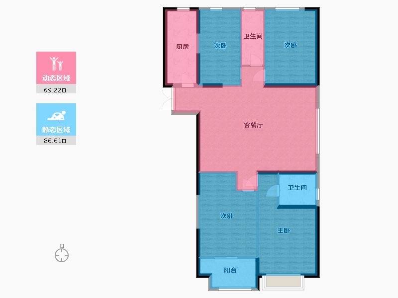 安徽省-合肥市-置地广场栢悦公馆-142.39-户型库-动静分区