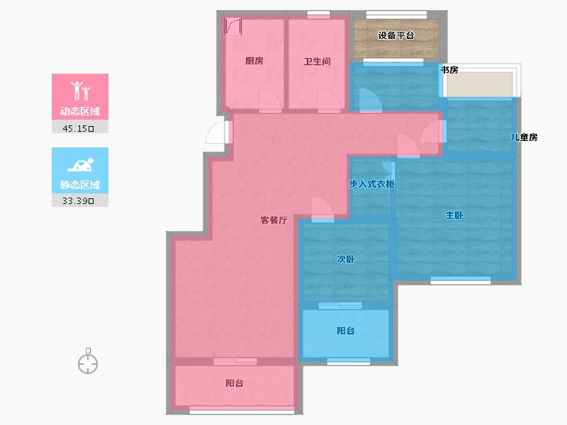 安徽省-合肥市-文一名门东隅-71.19-户型库-动静分区