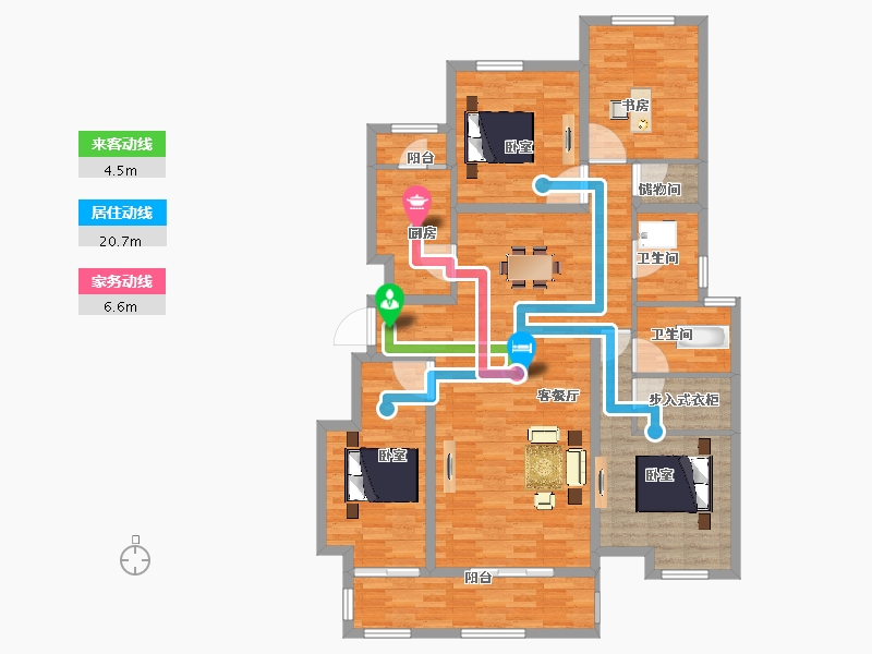 浙江省-宁波市-龙湖名景台-129.00-户型库-动静线