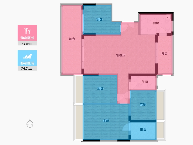 四川省-宜宾市-邦泰天誉-115.64-户型库-动静分区