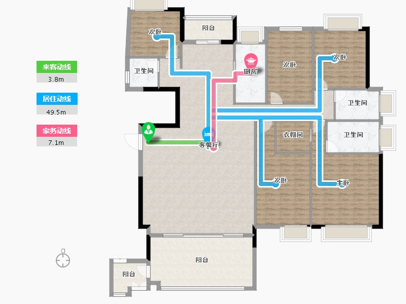 广东省-汕头市-中信华庭-212.06-户型库-动静线