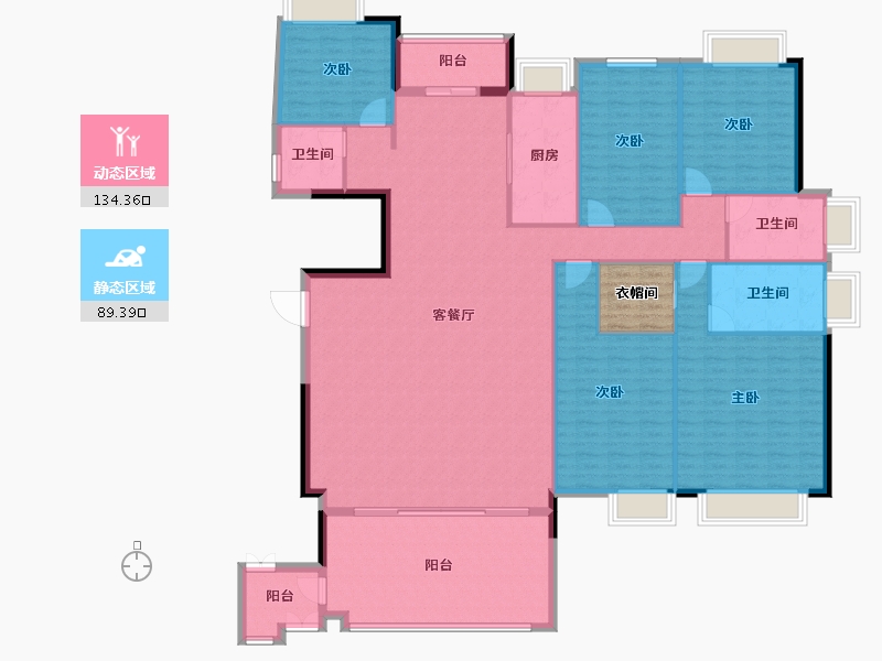 广东省-汕头市-中信华庭-212.06-户型库-动静分区