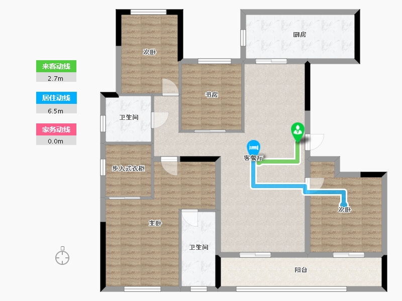 浙江省-绍兴市-锦樾华府-133.00-户型库-动静线