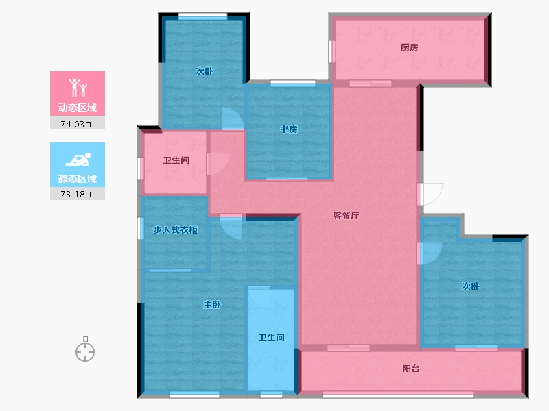 浙江省-绍兴市-锦樾华府-133.00-户型库-动静分区