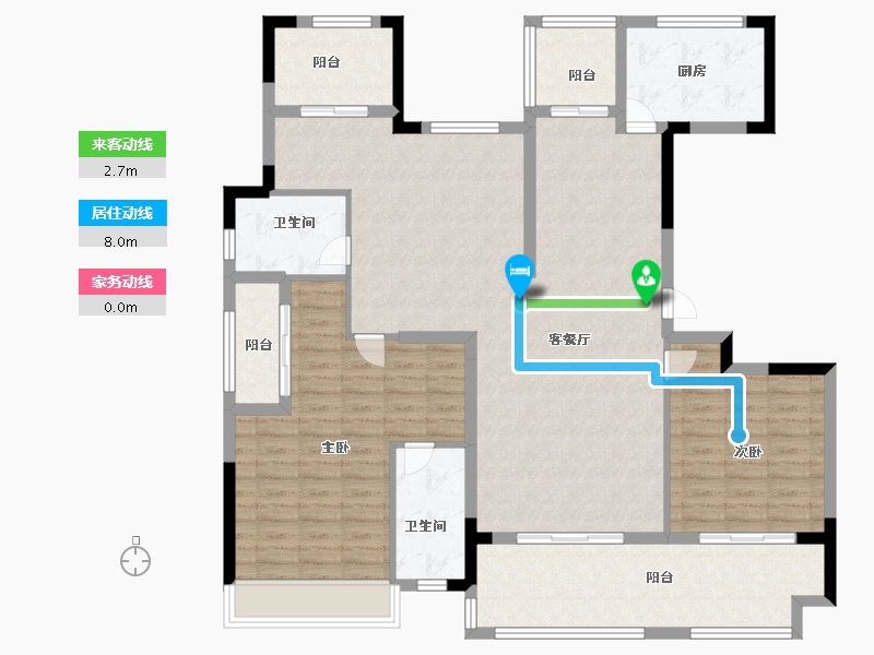 浙江省-绍兴市-锦樾华府-132.99-户型库-动静线