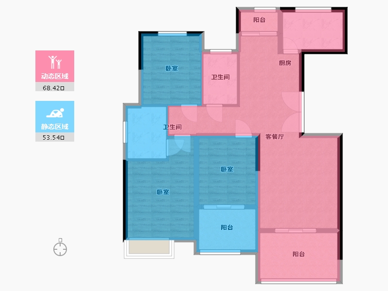 江西省-上饶市-翰林华府-109.81-户型库-动静分区