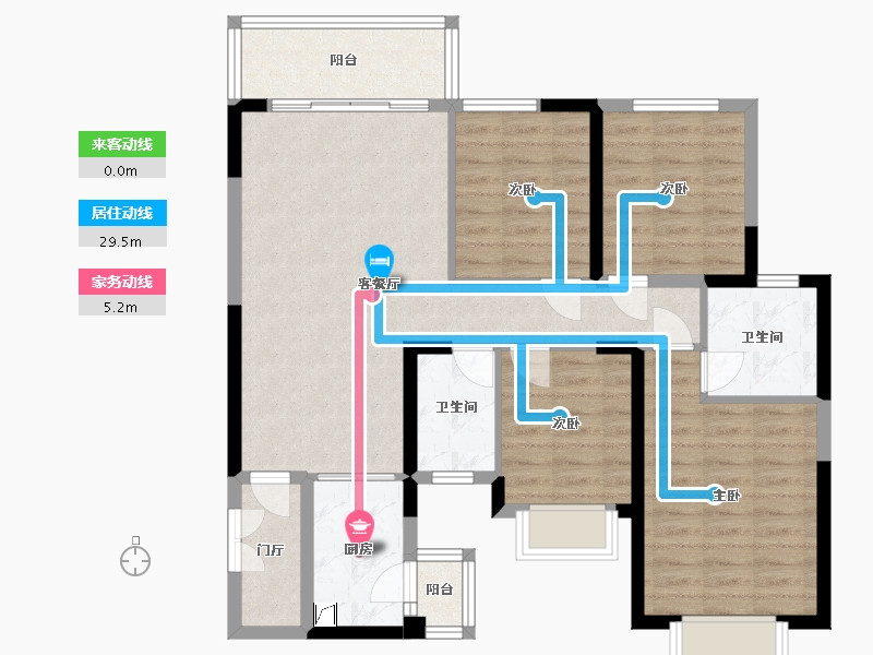 广西壮族自治区-南宁市-建工城-95.72-户型库-动静线