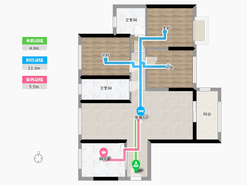 广东省-深圳市-帝景台-83.88-户型库-动静线