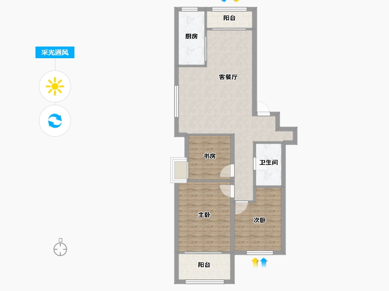 山东省-济南市-燕玺台-81.51-户型库-采光通风