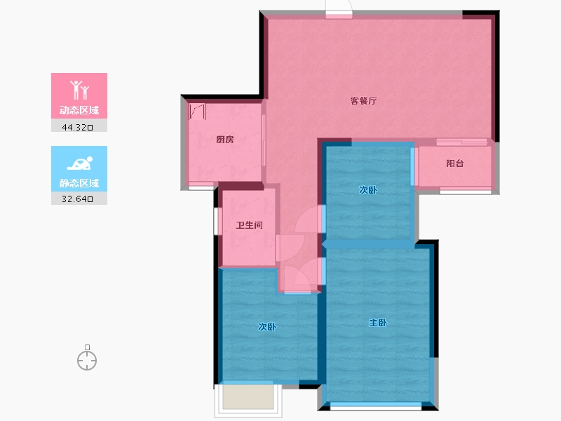 广东省-珠海市-马鞍山一号公馆-68.05-户型库-动静分区