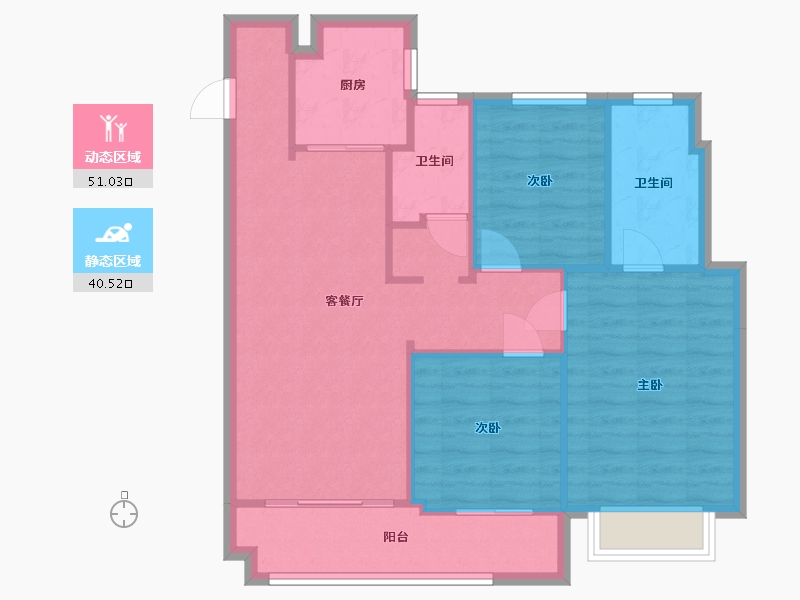 江苏省-无锡市-银城长江赋-83.23-户型库-动静分区