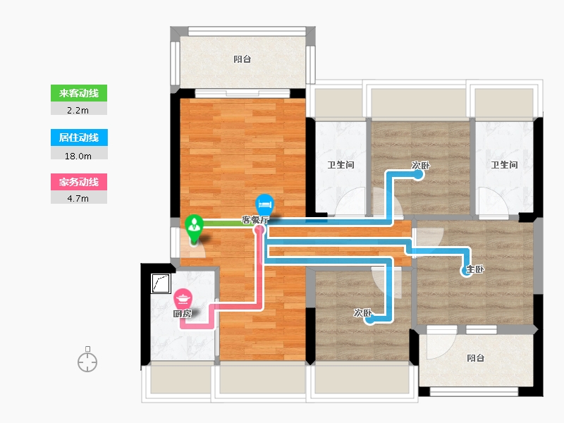 广东省-深圳市-华强城市花园-64.22-户型库-动静线