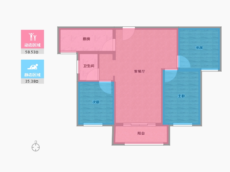 山东省-东营市-四季花城-84.00-户型库-动静分区