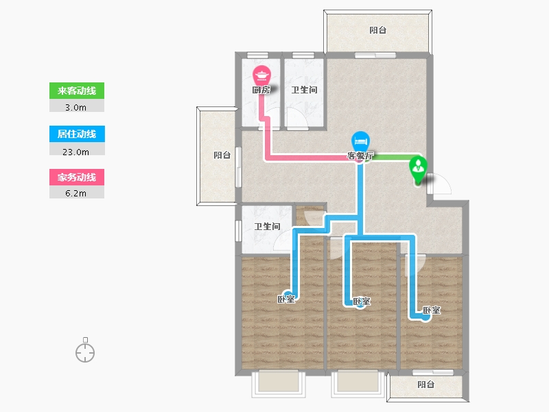 福建省-龙岩市-建发央郡-104.00-户型库-动静线