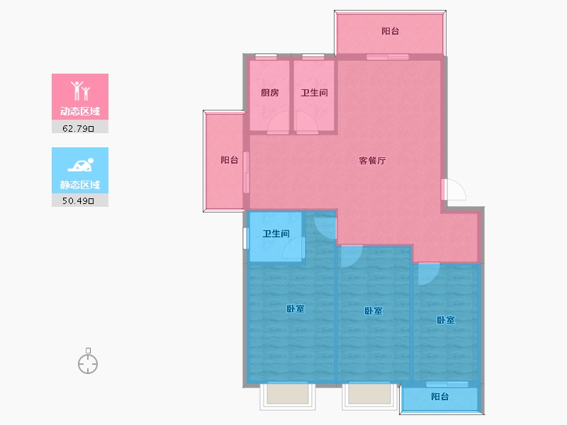 福建省-龙岩市-建发央郡-104.00-户型库-动静分区